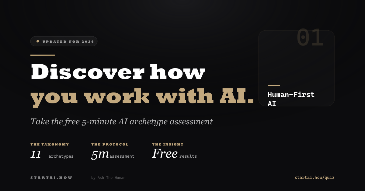 How You Work AI Archetype Quiz - Discover How You Work With AI | startai.how